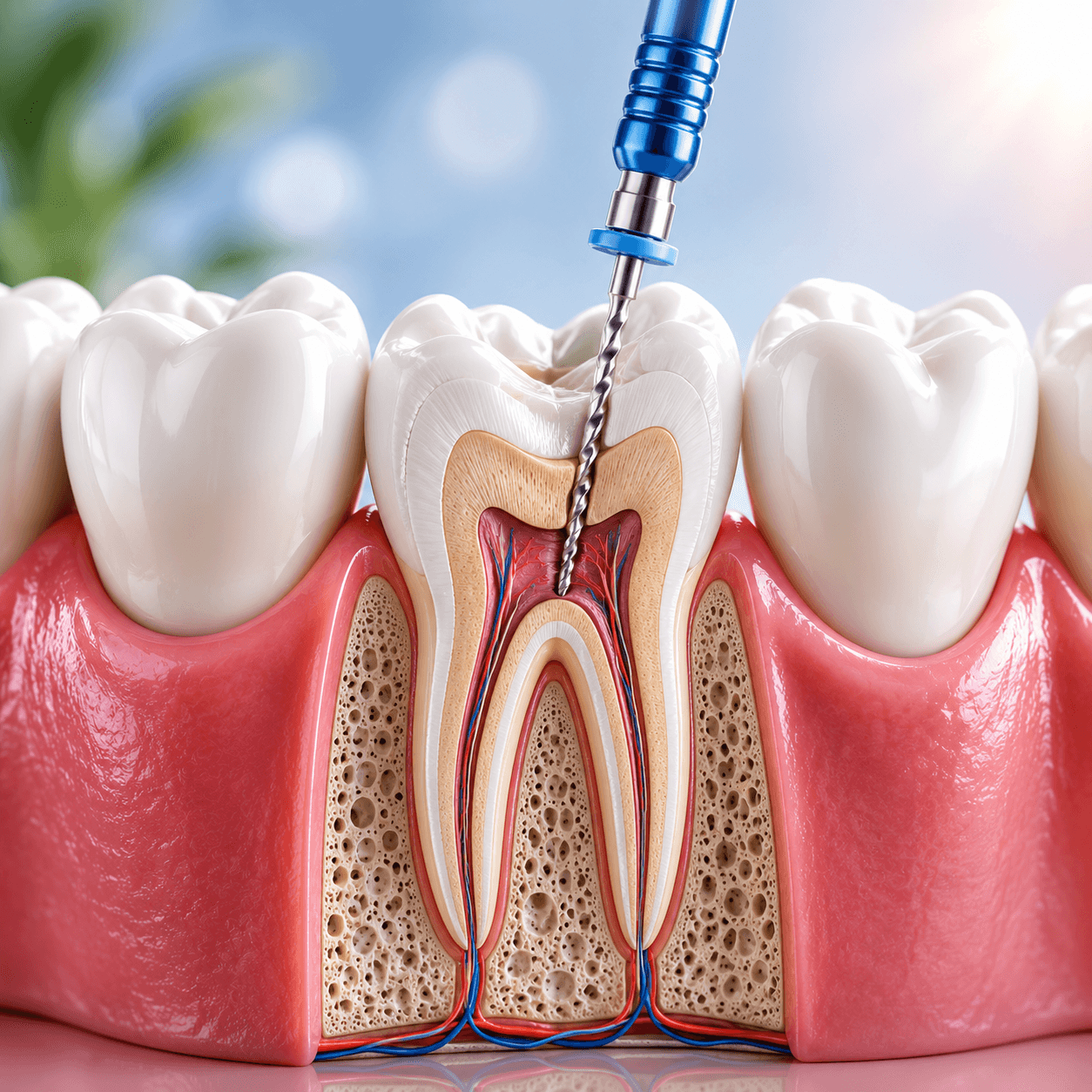 Doctor treating patient smiling