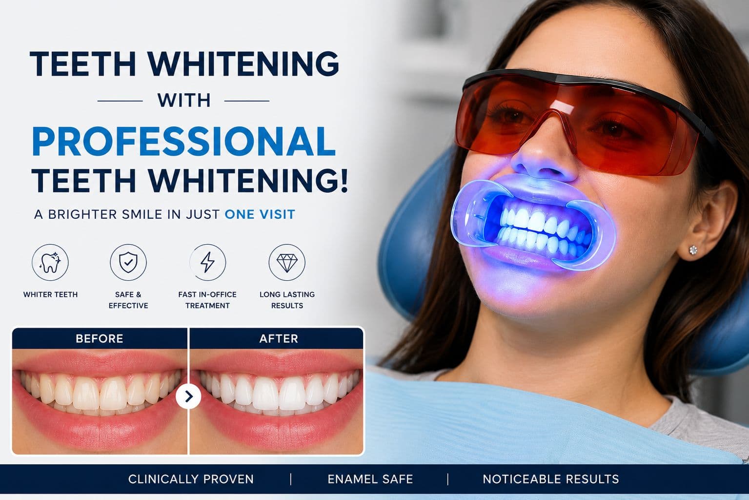 Woman with a bright white smile