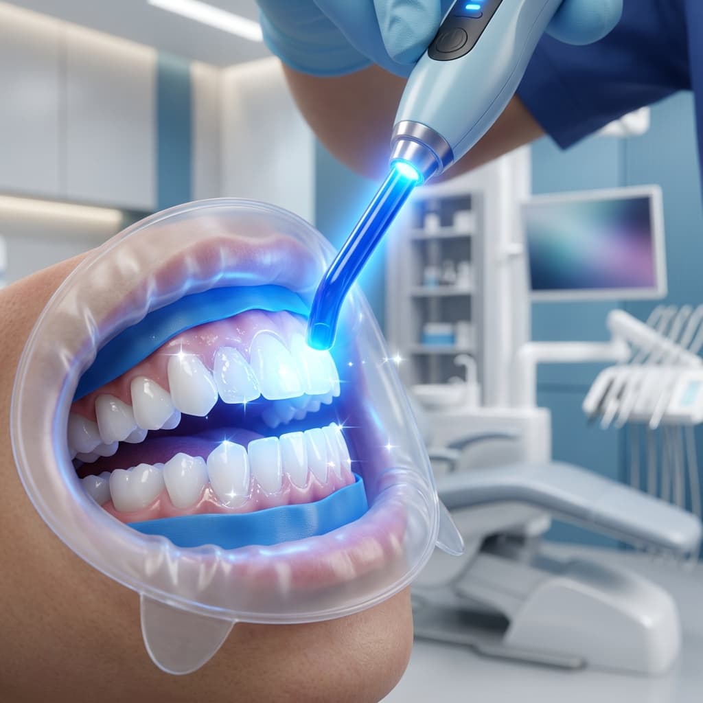 Doctor treating patient smiling